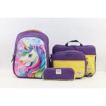 Smart Gate School Carrying Unicorn Backpack Kids Bundle Purple
