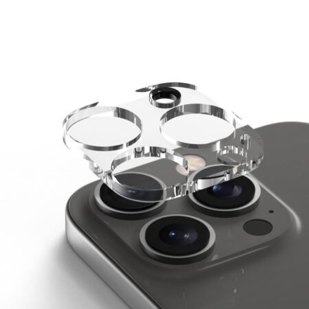 أراري Core CMغطاء زجاجي كامل لهاتف آيفون 16 برو و16 برو ماكس شفاف