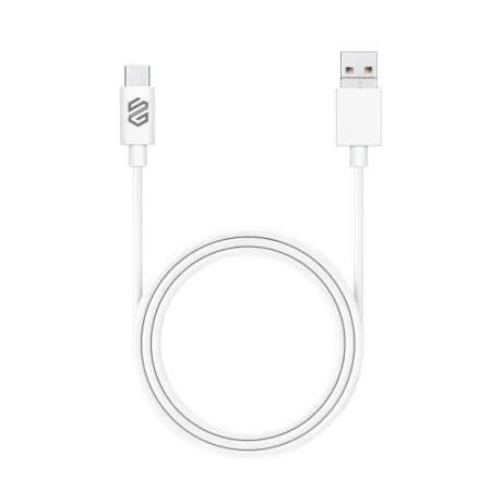 Smart Gate Cable PVC 2-in-1 USB & Type-C to Type-C Fast, Shielded 1.8m White
